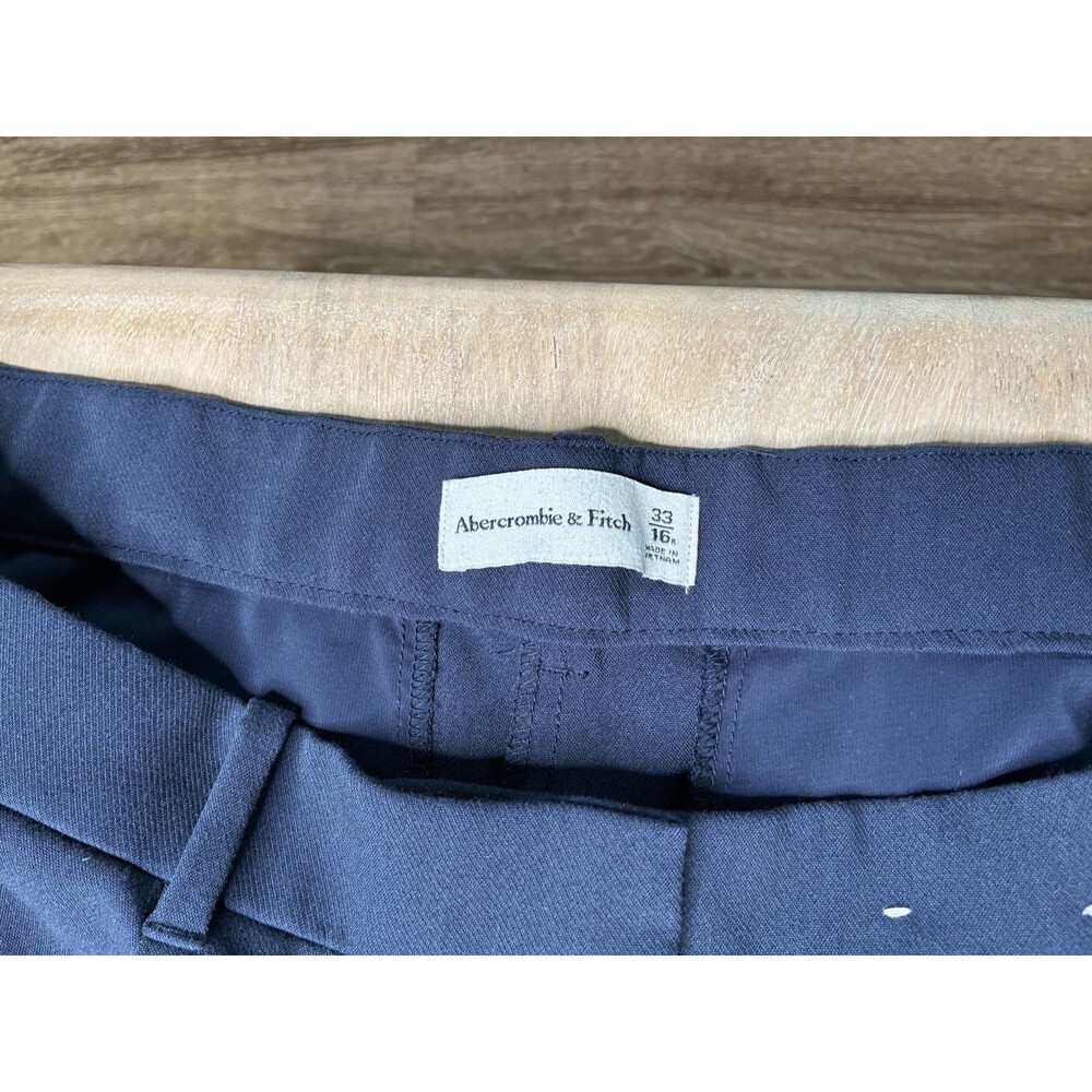 Abercrombie Sloane Tailored Wide Leg Trousers in Navy Size 33 - Picture 4 of 8